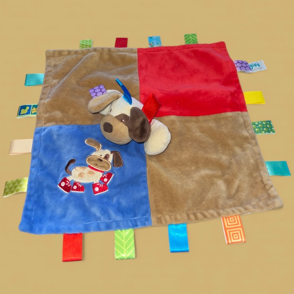 Taggies Mary Meyer Baby Buddy Puppy Dog Lovey Plush Security Blanket Soother